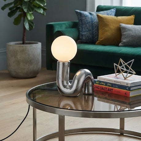 Lampe à Poser Argent Forme S