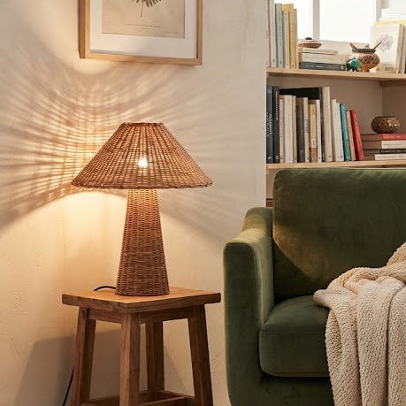 Lampe à Poser Rotin