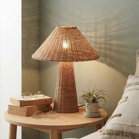 Lampe à Poser Rotin