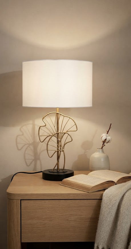 Lampe à Poser Métal - Design Floral et Élégant