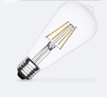 Ampoule LED Filament E27 6W 720lm ST64 Blanc Neutre 4000K No Flicker