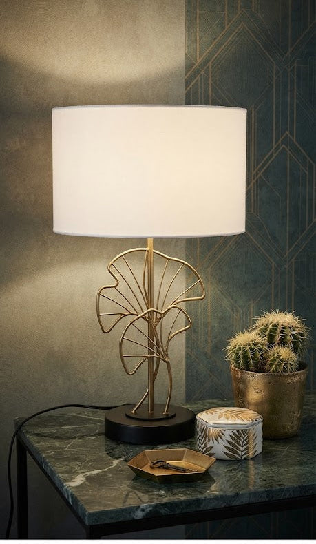 Lampe à Poser Métal - Design Floral et Élégant