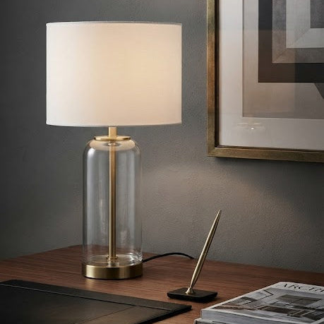 Lampe à Poser Métal et Verre - Laiton et Tactile