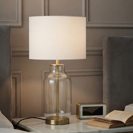 Lampe à Poser Métal et Verre - Laiton et Tactile