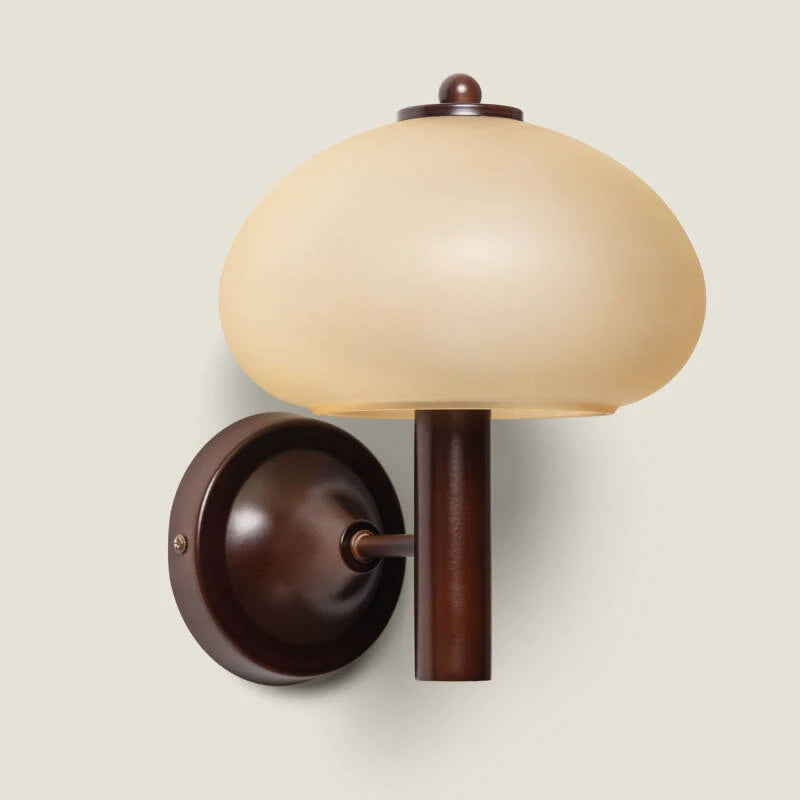 Applique Bois et Verre  ø25 cm