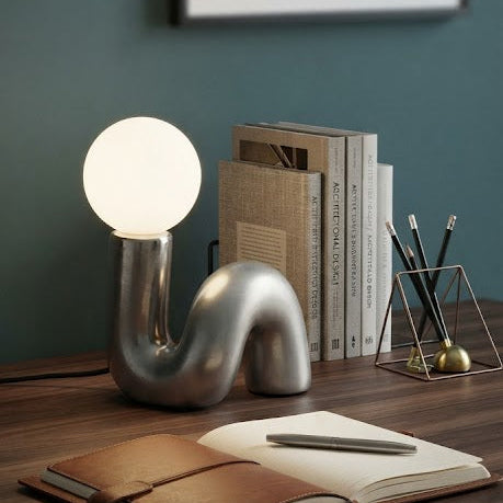Lampe à Poser Argent Forme S