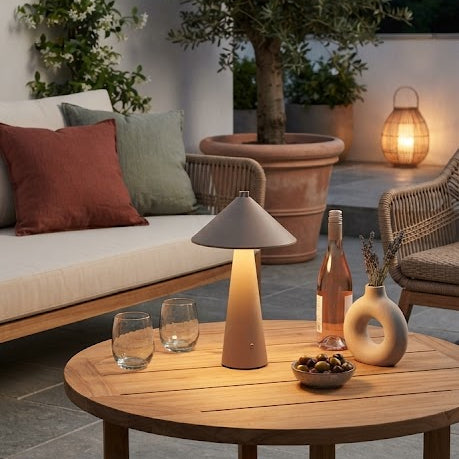 Lampe à Poser LED Rechargeable - Métal Brun Clair CCT 3000K/4500K/6000K 3W IP44