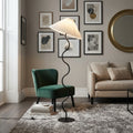 Lampadaire Métal & Lin