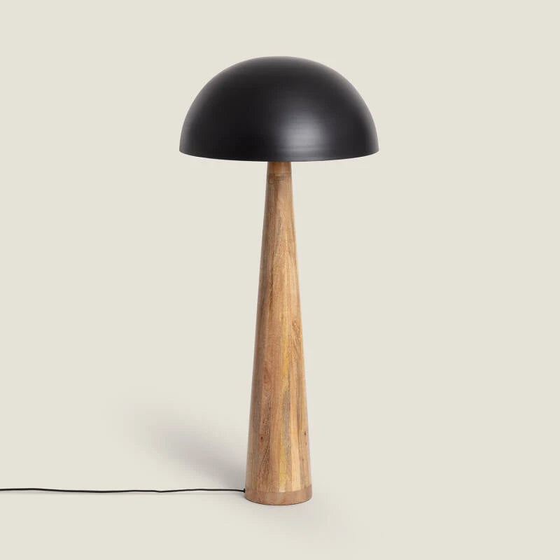 Lampadaire Bois – Noir