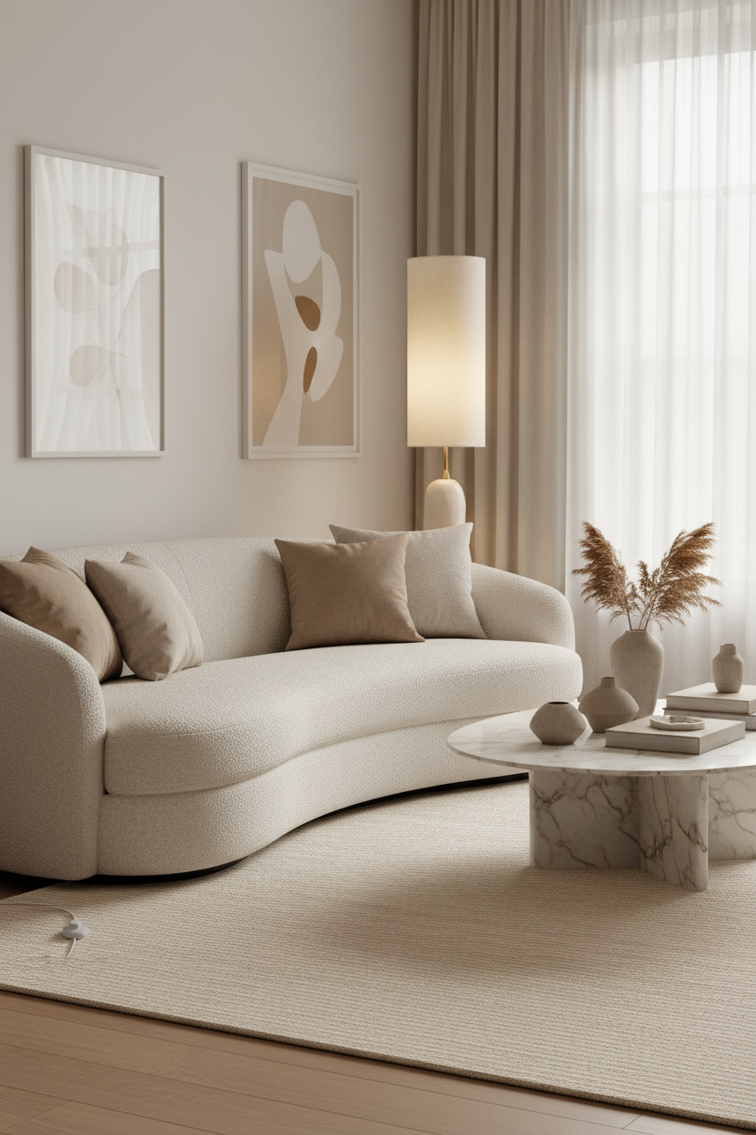 Lampe céramique ambiance salon
