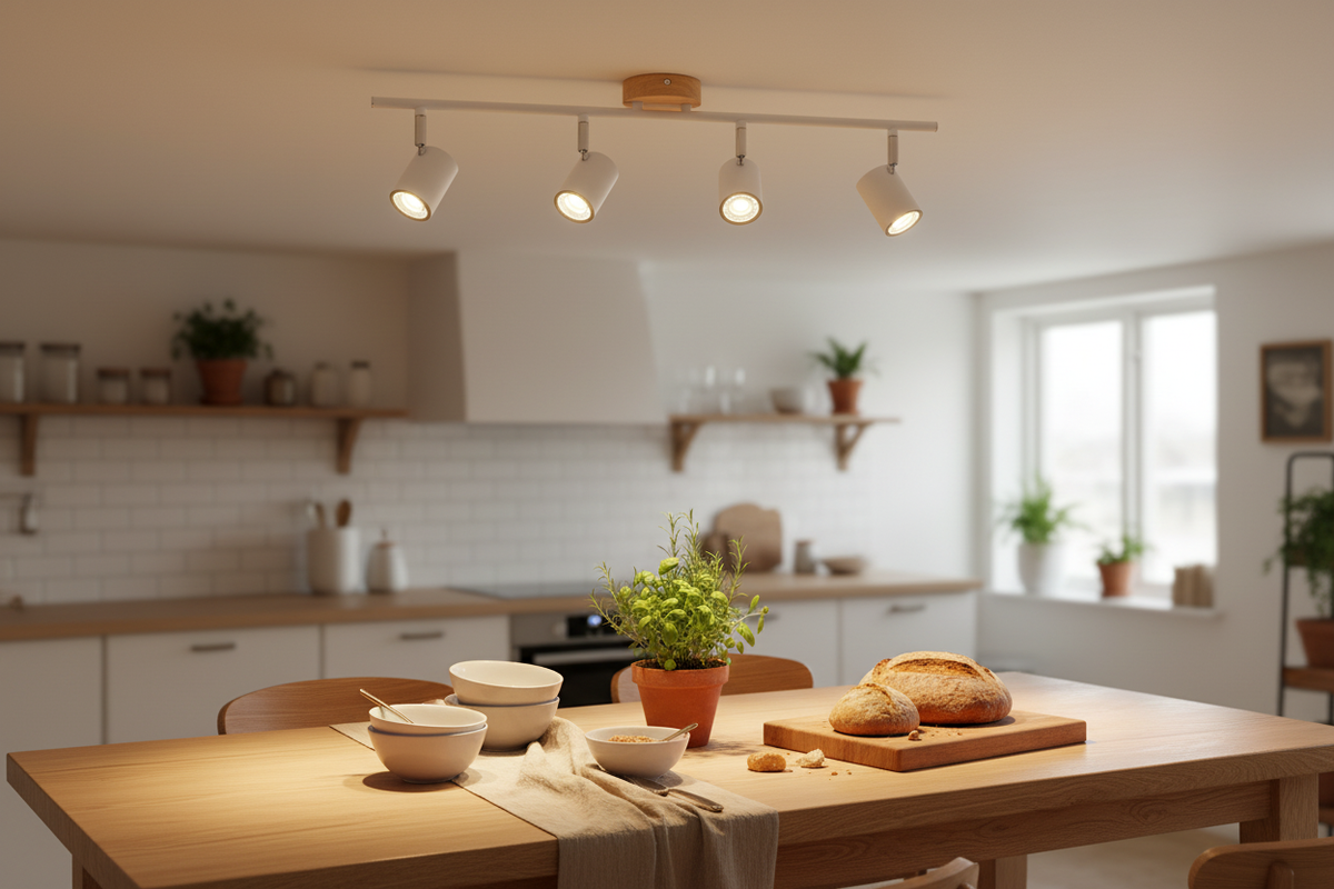 Plafonnier Olmo ambiance cuisine chaleureuse