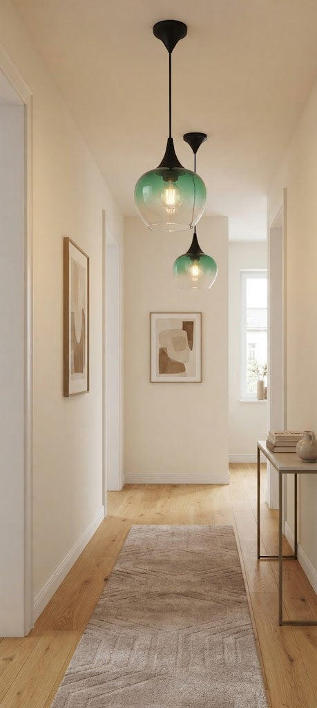 Suspension en Verre Vert