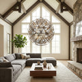 Grande Suspension LED Géométrique - Doré - Ø700 mm