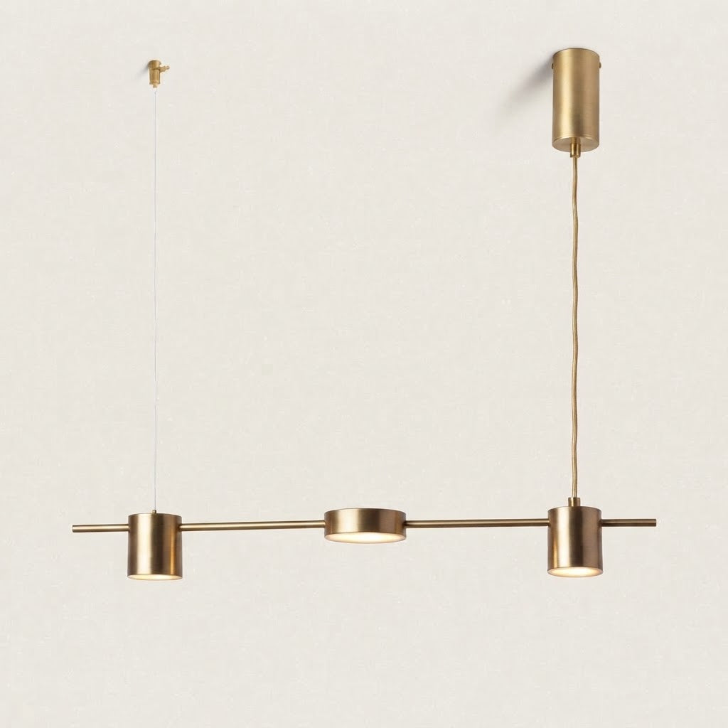 Suspension Linéaire Graphique - Finition Dorée